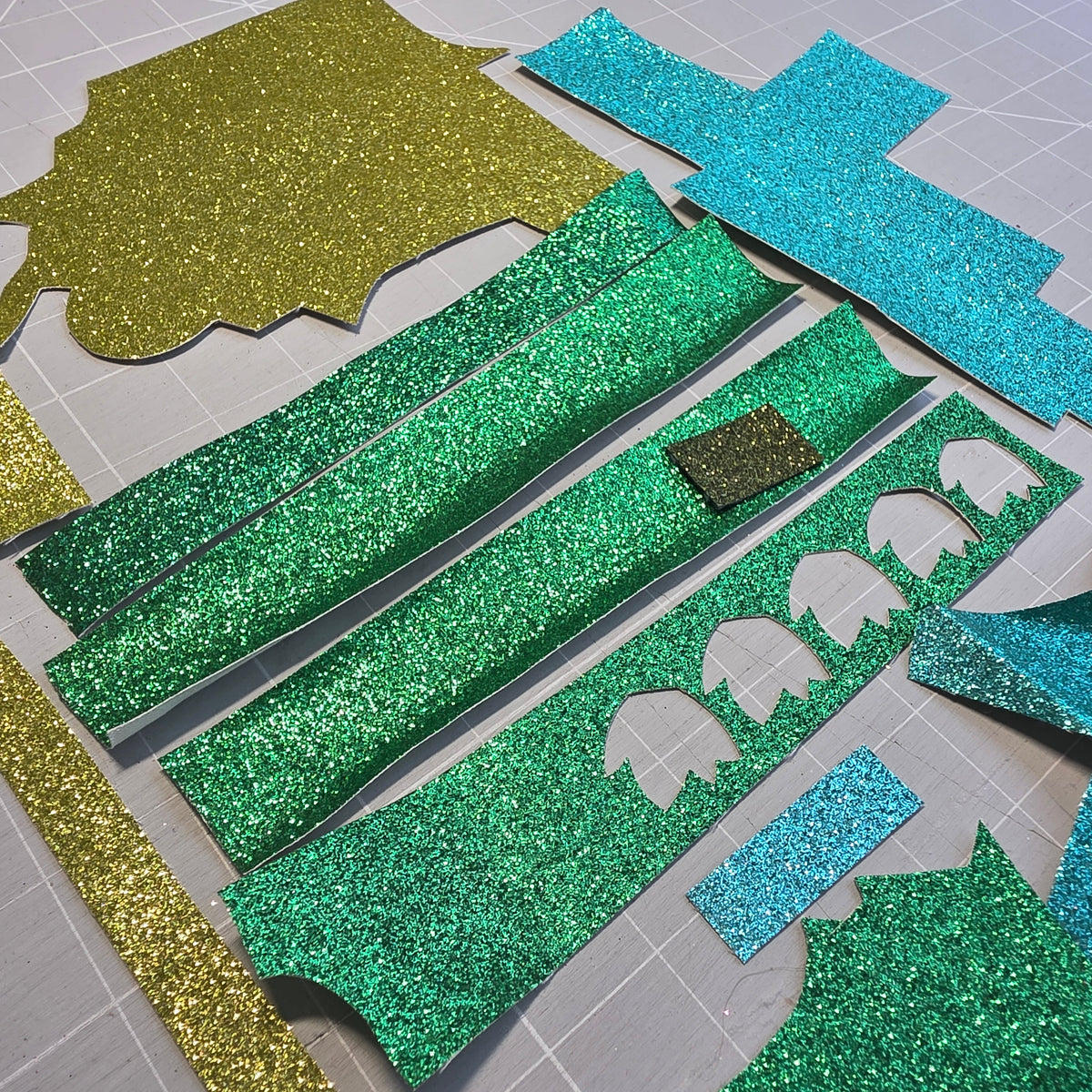Green glitter Remnants & Offcuts
