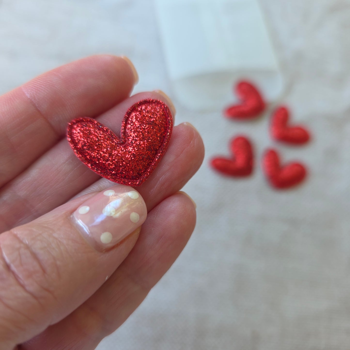 Red Glitter Heart embellishment