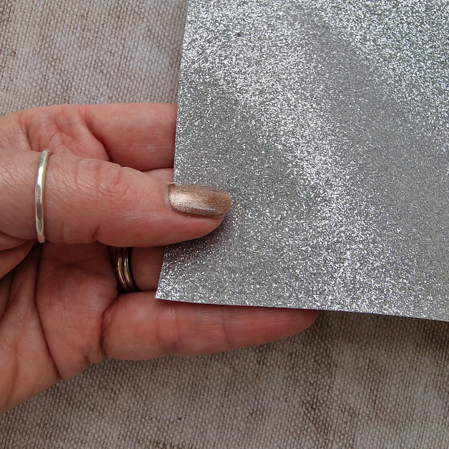 Glitter Fabric - Silver