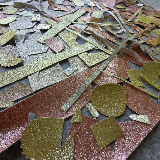 Gold glitter scrap bag