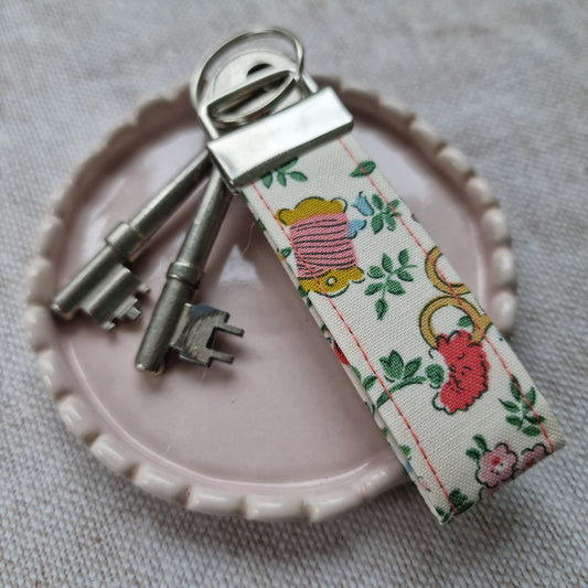 Liberty Haberdashery print mini key fobs