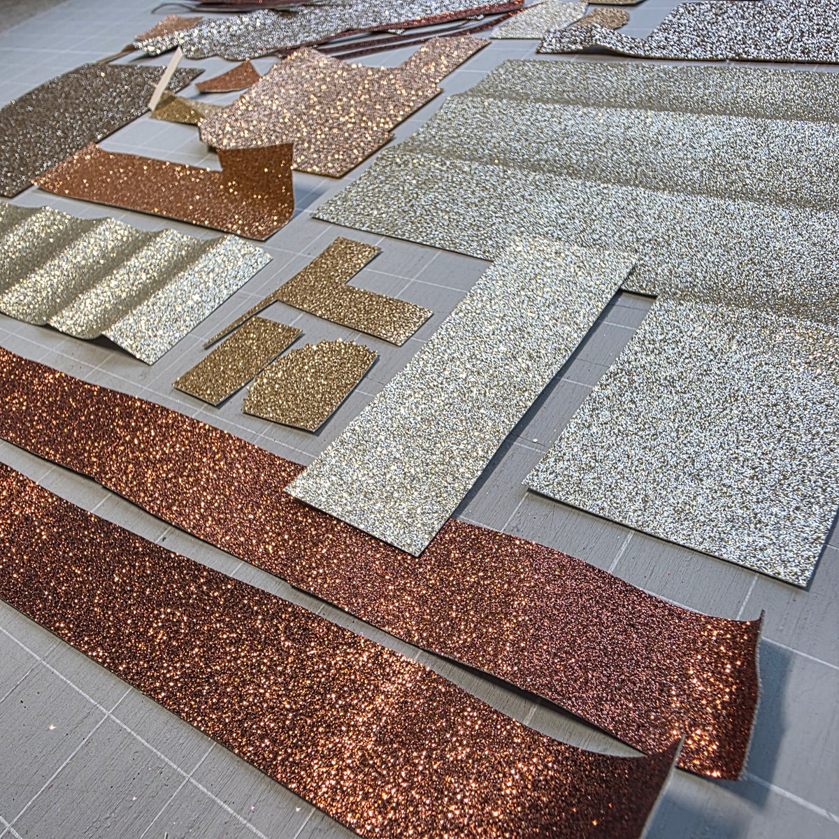 Gold glitter Remnants & Offcuts