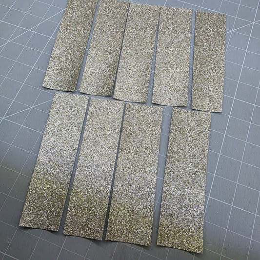 REMNANT Champagne glitter fabric remnants 6x2