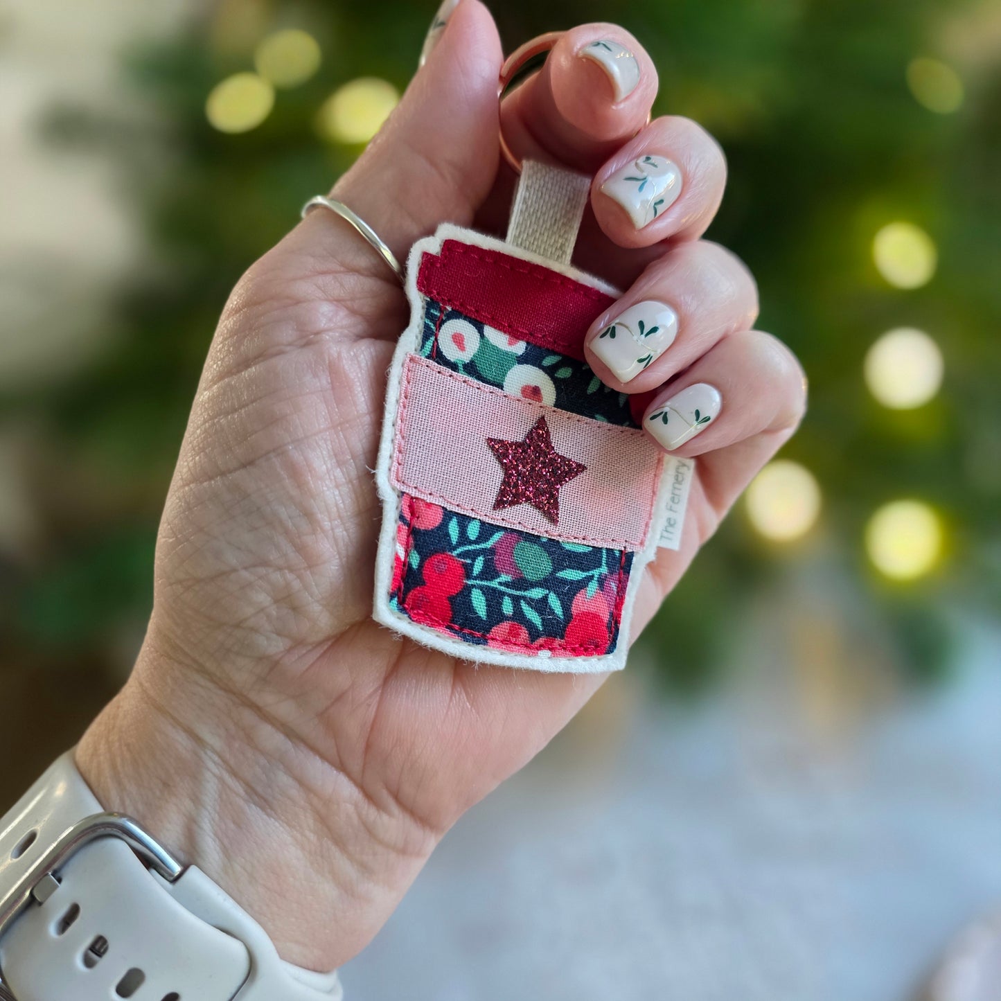 Liberty Print Coffee Cup Keyring