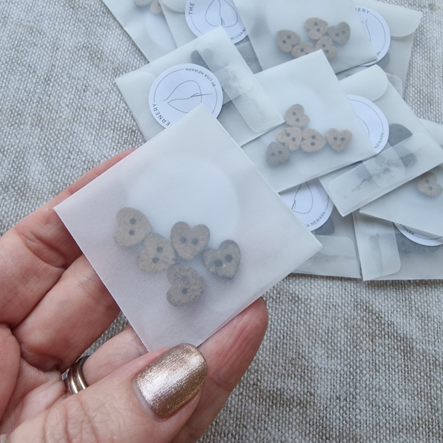 Heart Shaped Coco Shell buttons