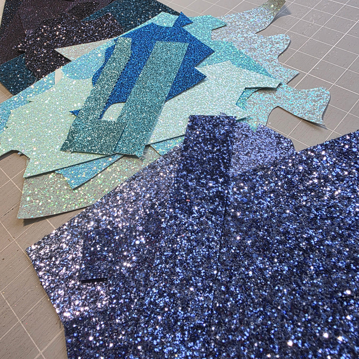 Blue glitter Remnants & Offcuts