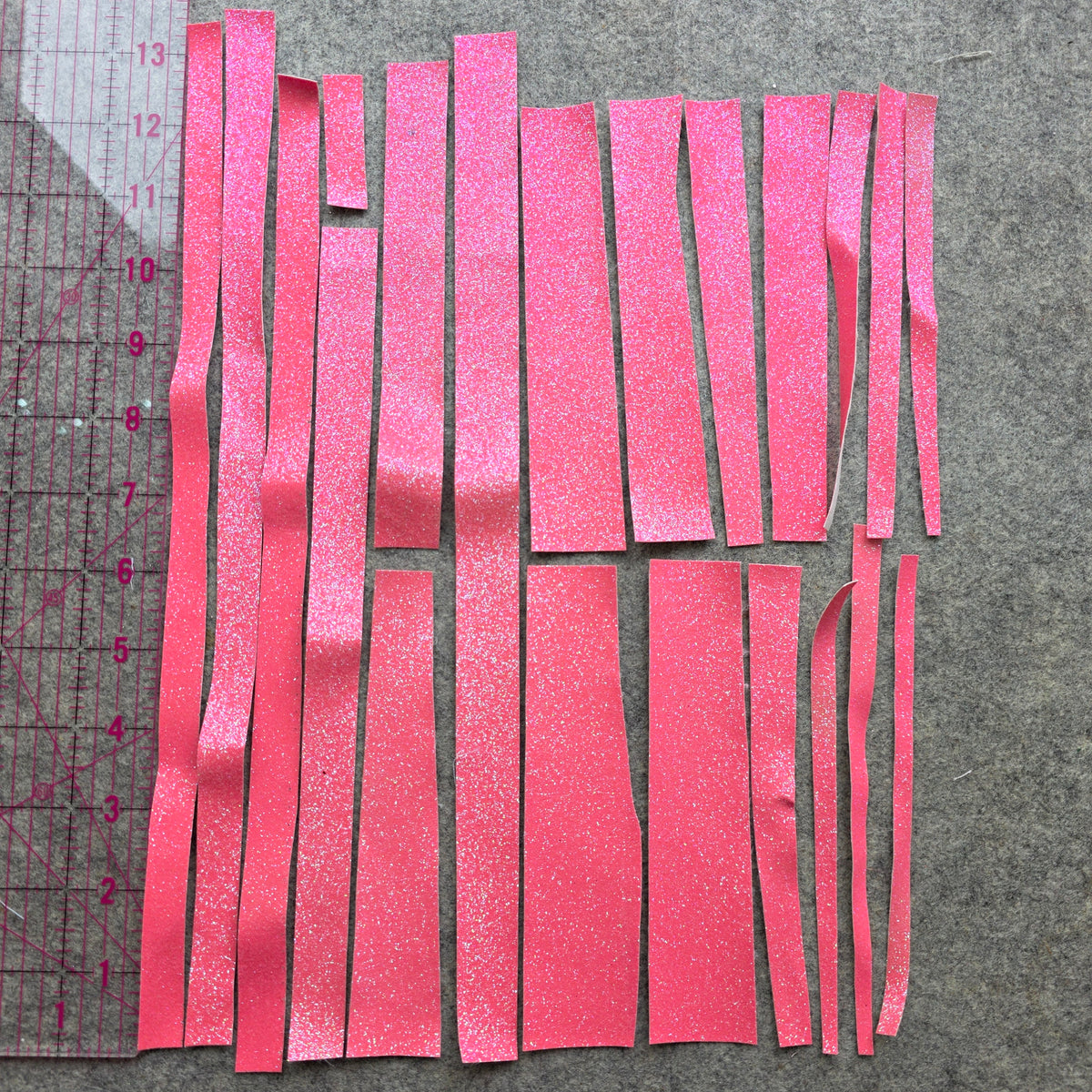 Bubblegum Glitter fabric remnants