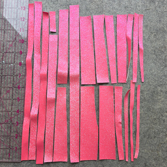 Bubblegum Glitter fabric remnants