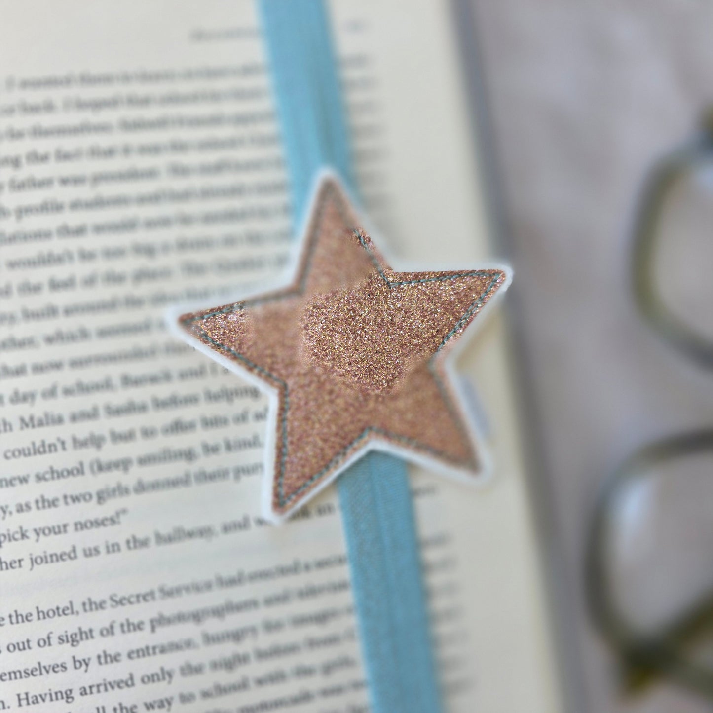 Sparkly Star Bookband SAMPLE pink / pink