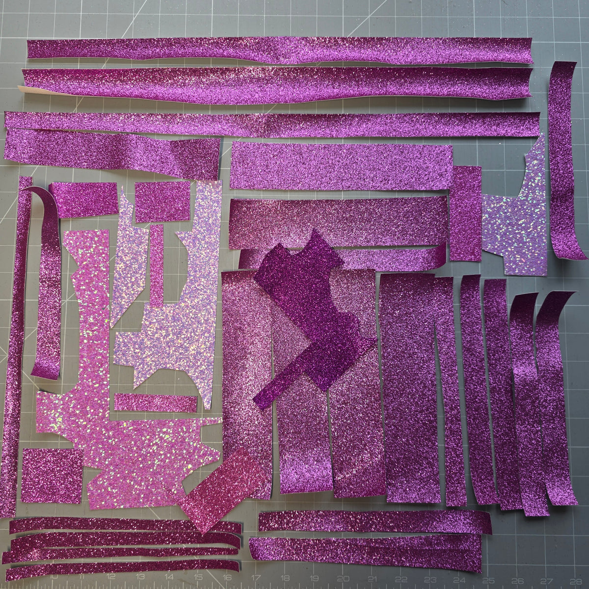 Violet glitter Remnants & Offcuts