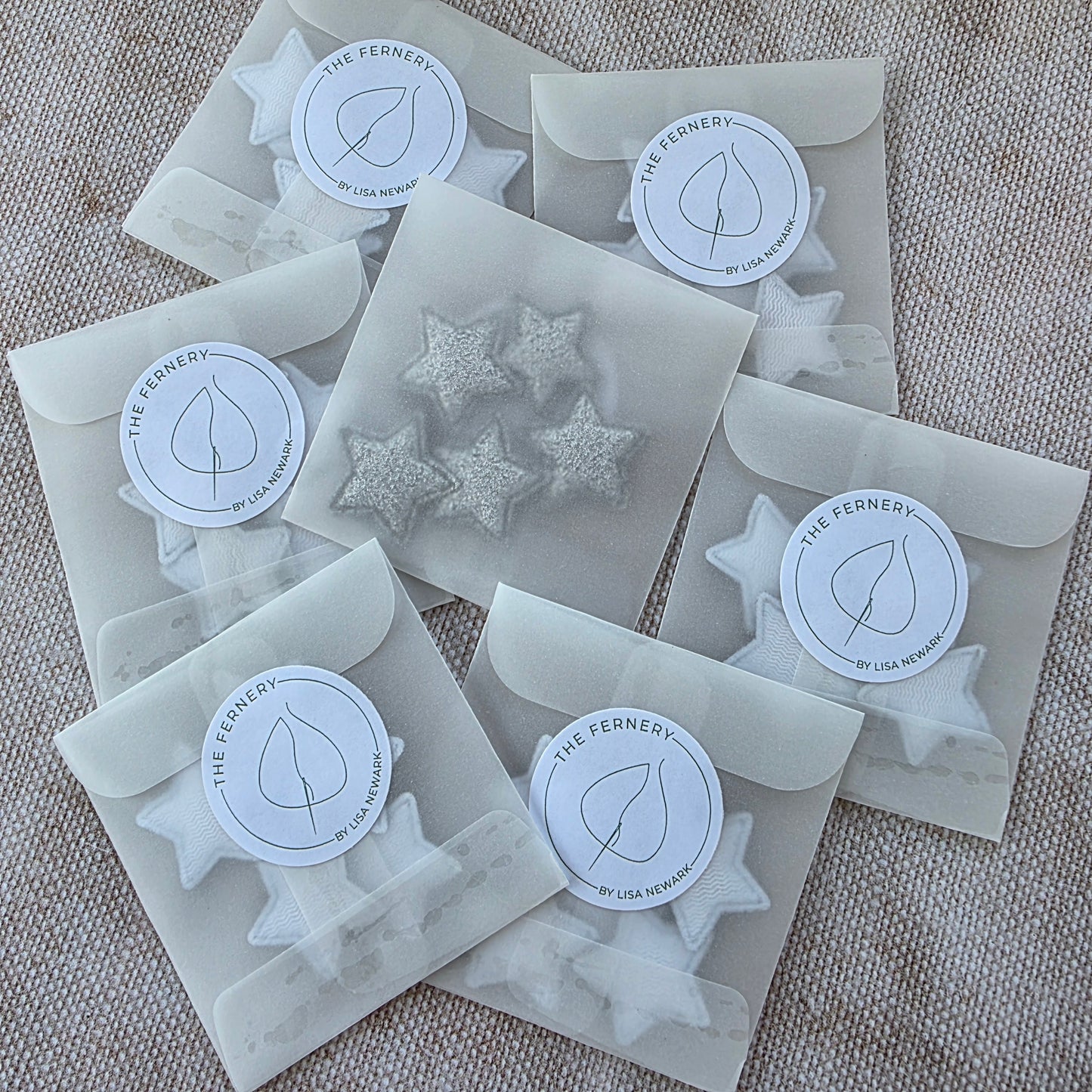 Silver Glitter Star embellishment