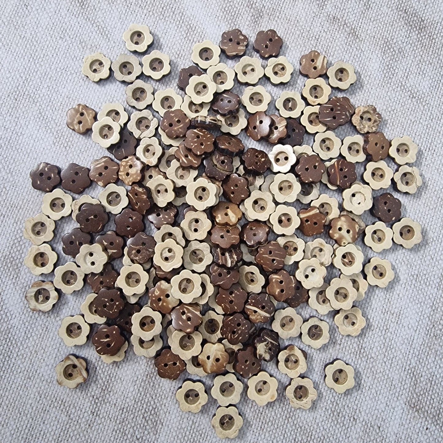 Coconut Shell Flower Buttons