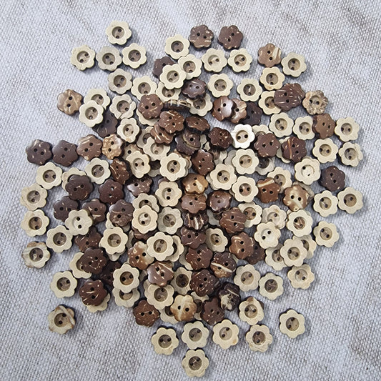 Coconut Shell Flower Buttons