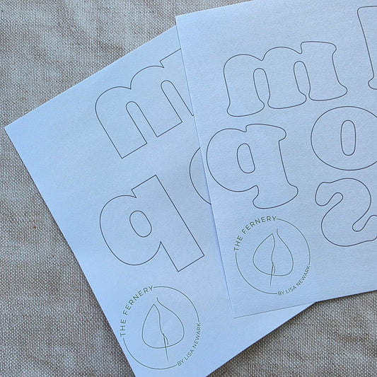 Alphabet Templates - digital download, Lower Case