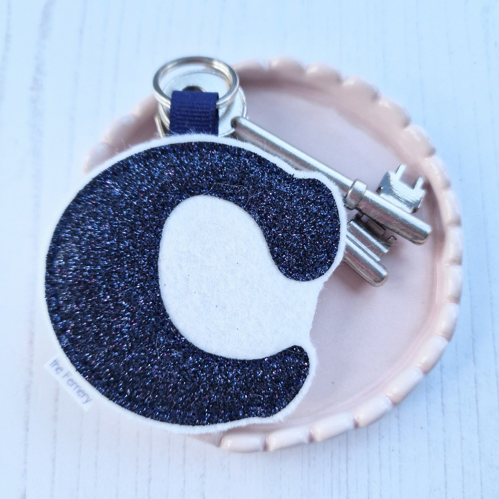 Decoration - Glitter Initial Keyring